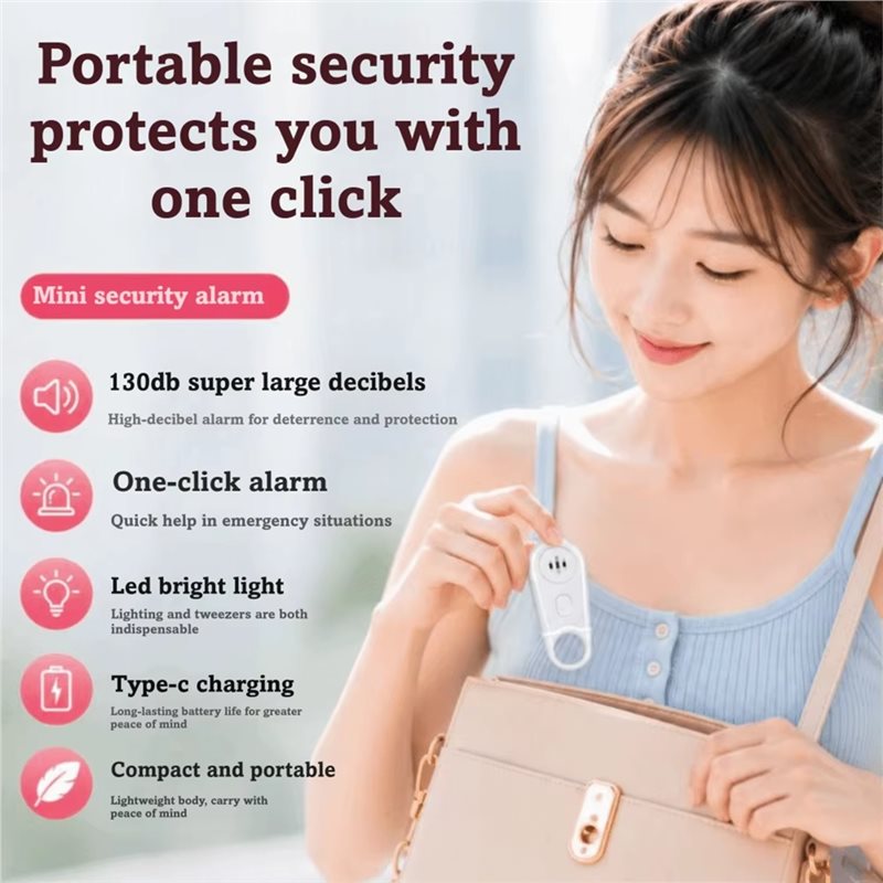 Personal Alarm Keychain - Gantungan Kunci Alarm Darurat, Alat Pemancar